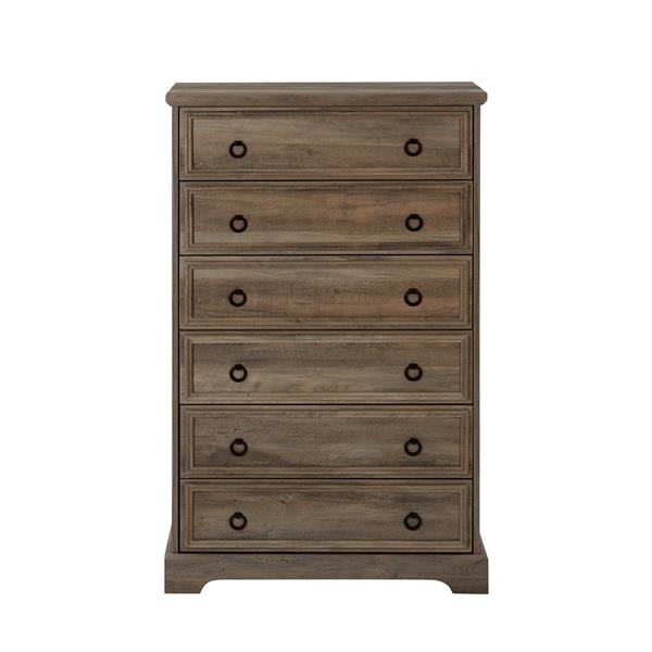 Modern 6 Drawer Dresser, Dressers for Bedroom, Tall Chest of Drawers Closet Organizers & Storage Clothes - Easy Pull Handle, Textured Borders Living Room, Hallway,L 29.53''*W15.75''*H48.03''