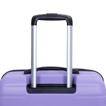 Expandable 3 Piece Luggage Sets PC Lightweight & Durable Suitcase with Two Hooks, Spinner Wheels, TSA Lock, (21/25/29) Purple