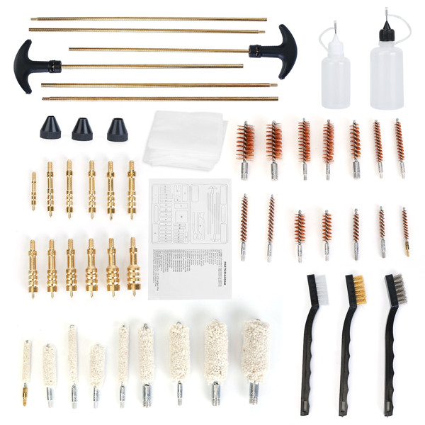 Universal Gun Cleaning Kit Gun Cleaning Brushes Mops Muff Guard w/ Carrying Case For Rifles Pistols Handguns Shotguns