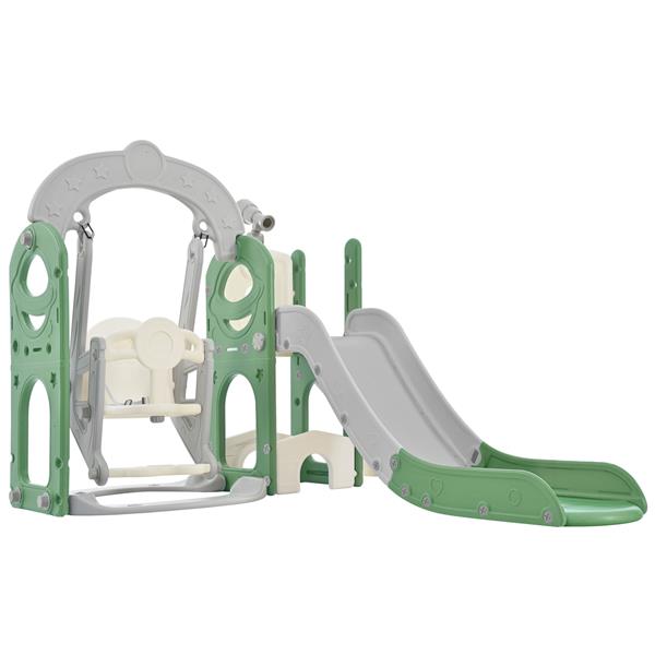 Toddler Slide and Swing Set 5 in 1, Kids Playground Climber Slide Playset with Telescope,  Combination for Babies Indoor & Outdoor