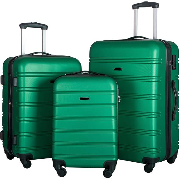 Hardshell Luggage Sets 3 Pcs Spinner Suitcase with TSA Lock Lightweight 20''24''28''