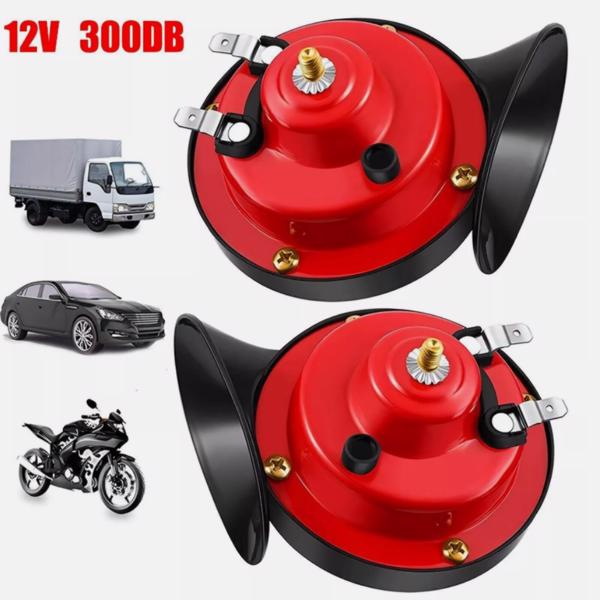 2PC 12V 300DB Super Loud Train Air Horn Waterproof Motorcycle Car Truck SUV Boat