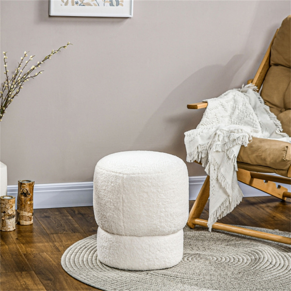 Round Ottoman, Upholstered Foot Stool