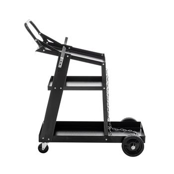 Welding Cart, 3-Tier Welder Cart Heavy Duty with 400Lbs Static Weight Capacity, 360° Swivel Wheels, Tank Storage Safety Chains, Rolling MIG Welder Cart for TIG, ARC, MMA Welding Machine