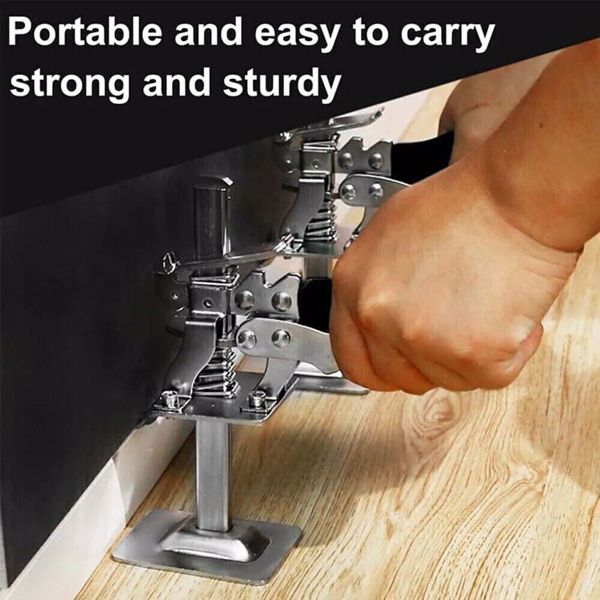 2X Labor Saving Arm Brick Lifter Hand Lifting Home Tool Door Cabinet Jack Clamp