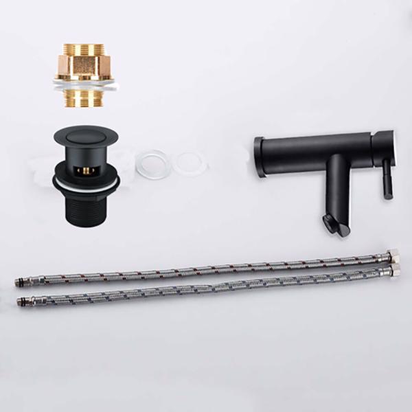 Modern basin sink faucet matte black brass single handle bathroom single faucet