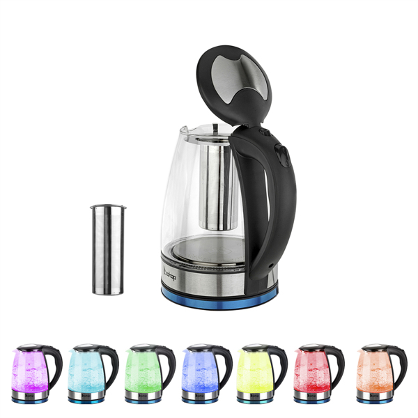 ZOKOP HD-1861-A 110V 1500W 1.8L Electric Glass Kettle US Plug