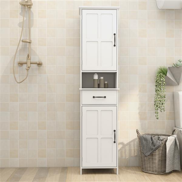 Double Door Narrow Height Slim Floor Standing Cabinet