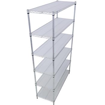 6 Tier 6000lbs Capacity NSF Metal Shelf Wire Shelving Unit, Heavy Duty Adjustable Storage Rack with Wheels & Shelf Liners for Commercial Grade Utility Steel Storage Rack, chrome- 84\\"H x 48\\"L x 20\\"D