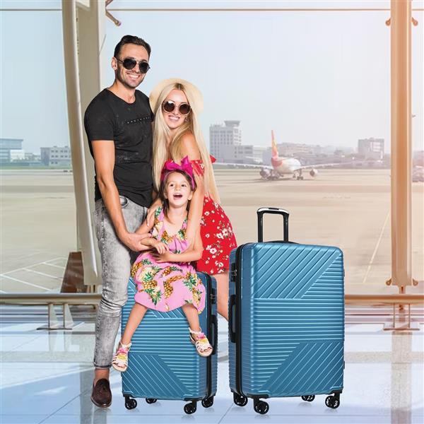 Hardshell Luggage Sets 3 Piece double spinner 8 wheels Suitcase with TSA Lock Lightweight 20''24''28''