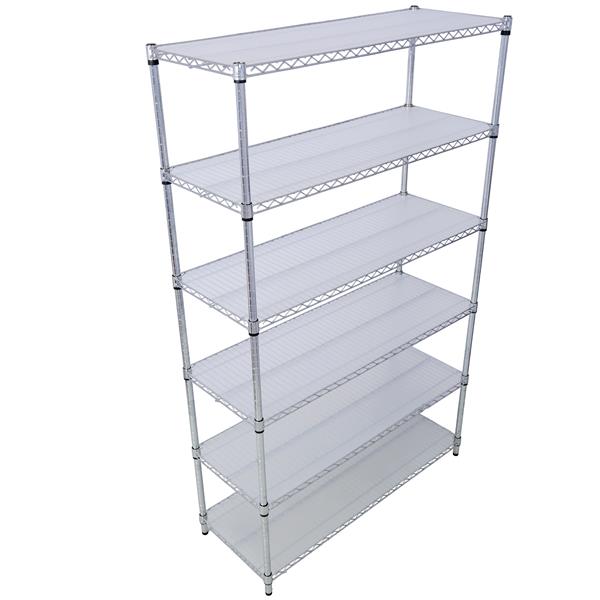 6 Tier 6000lbs Capacity NSF Metal Shelf Wire Shelving Unit, Heavy Duty Adjustable Storage Rack with Wheels & Shelf Liners for Commercial Grade Utility Steel Storage Rack, chrome- 84"H x 48"L x 20"D