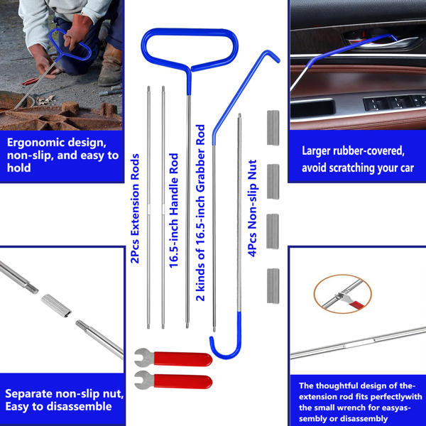 Truck fifth wheel hook 23 pieces of car maintenance tools, car roadside emergency airbag tools, remote hook tools, remote capture device, air wedge pump, non-destructive wedge and handbag, auto parts,