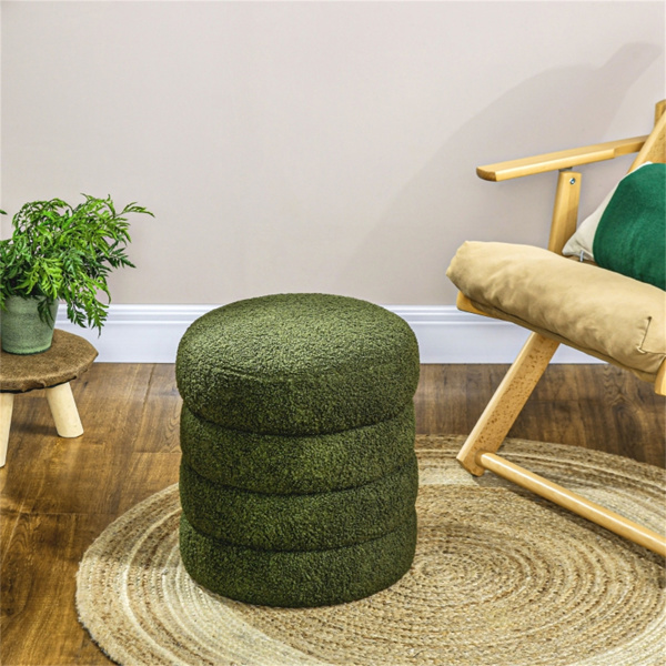 Round Ottoman, Upholstered Foot Stool