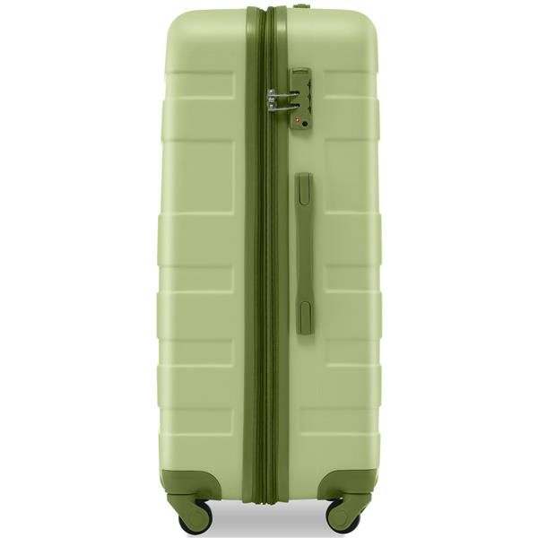 Luggage Sets New Model Expandable ABS Hardshell 3pcs Clearance Luggage Hardside Lightweight Durable Suitcase sets Spinner Wheels Suitcase with TSA Lock 20''24''28''( Light Green)