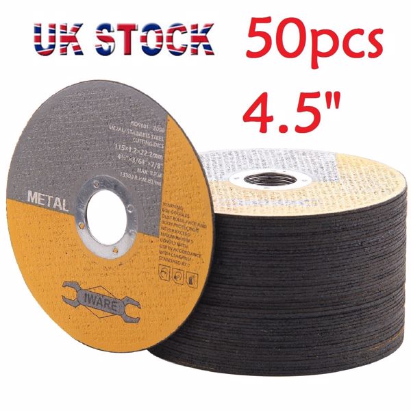 50X 4.5" 115MM METAL CUTTING BLADE DISC STAINLESS STEEL ANGLE GRINDER THIN 1.2MM