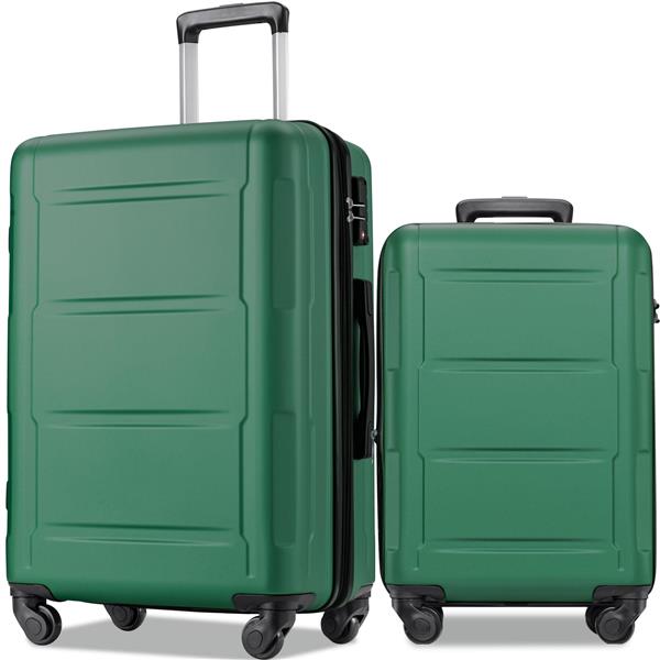 Expanable Spinner Wheel 2 Piece Luggage Set ABS Lightweight Suitcase with TSA Lock 20inch+28inch