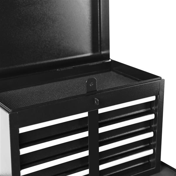 Rolling Garage Workshop Organizer Detachable 5 Drawer Tool Chest with Large Storage Cabinet and Adjustable Shelf, Black