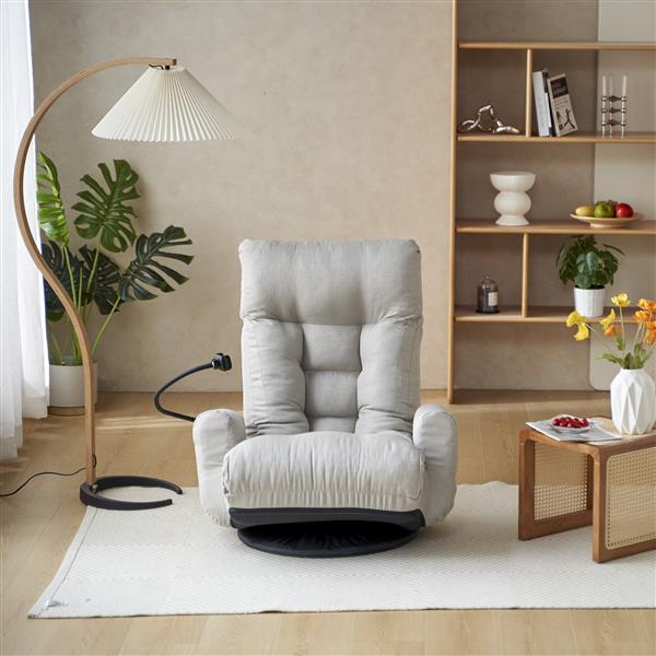 Adjustable head and waist, game chair, lounge chair in the living room, 360 degree rotatable sofa chair,Rotatable seat Leisure Chair deck chair