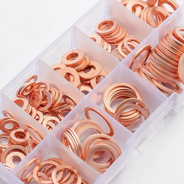 200Pcs Copper Washers Diesel Injector Washers Seal Assortment Set New UK