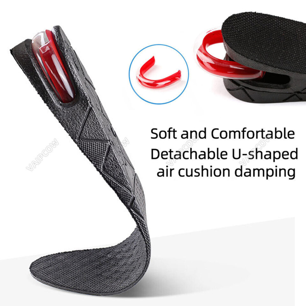 9cm Unisex Shoe Insert Taller Lift Height Up Increase Heel Height Insoles 4layer