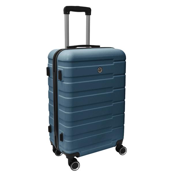 4 Piece Hard Shell Luggage Set,Carry on Suitcase with Spinner Wheels,Family Luggage Set,Dark Blue(12/20/24/28in)