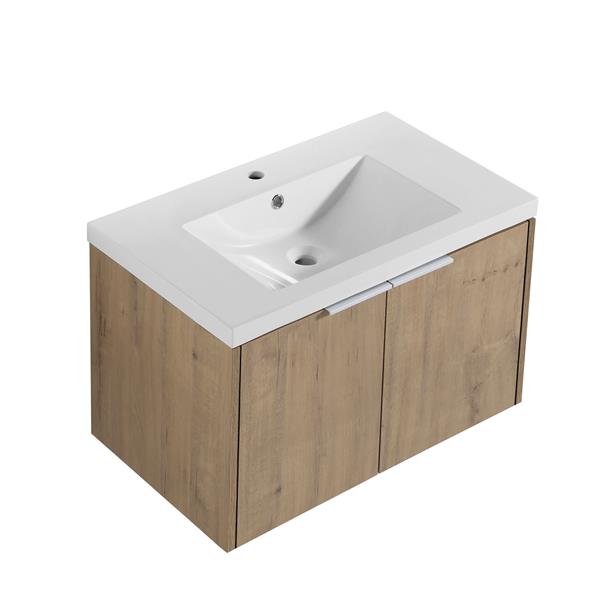 Soft Close Doors Bathroom Vanity With Sink,30 Inch For Small Bathroom,30x18-00630 IMO(-Packing)