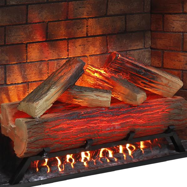 33 inch Infrared Electric Fireplace Insert, Touch Panel Home Decor Heater, Smokeless Firebox With Trim Kit