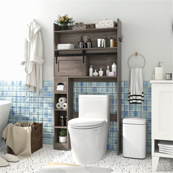 Toilet Storage Cabinet Gray