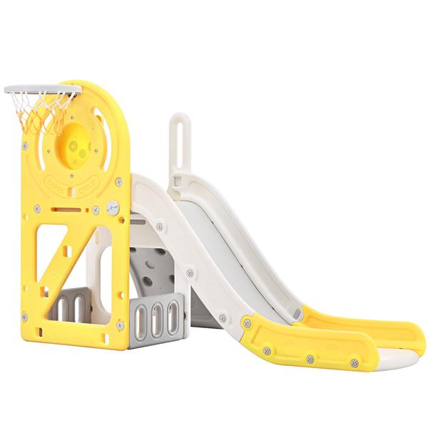 Toddler Climber and Slide Set 4 in 1, Kids Playground Climber  Slide Playset with Basketball Hoop Play Combination for Babies Indoor & Outdoor