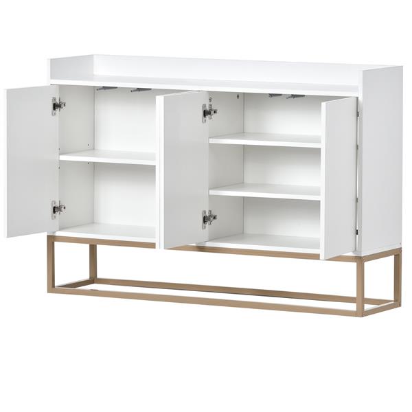 Modern Sideboard Elegant Buffet Cabinet with Large Storage Space for Dining Room, Entryway (White)