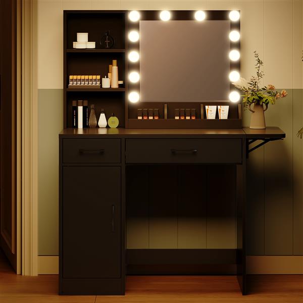 Makeup Vanity Desk with LED Lighted Mirror