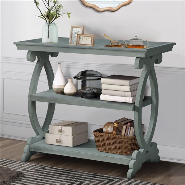 Newport Console Table For Living Room,Kitchen,Entyway(Antique Light Green)