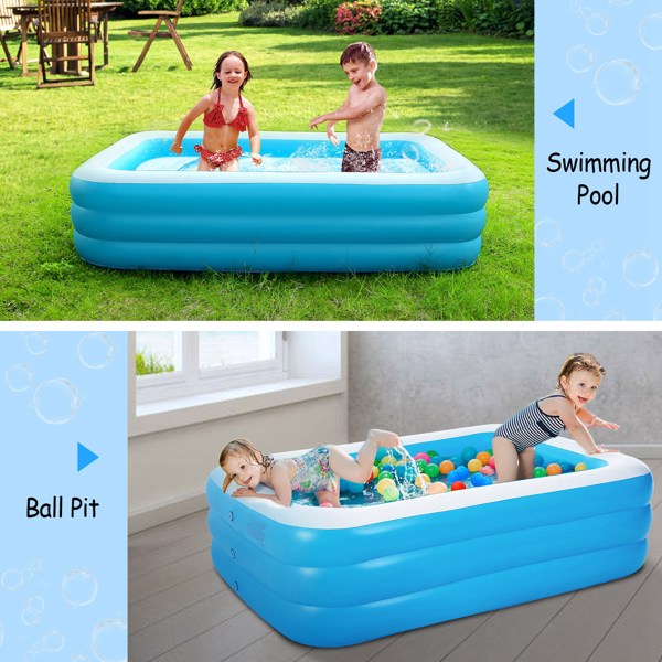 Inflatable Swimming Pools Inflatable Lounge Pool for Kids Baby Adult Inflatable Water Ball Pool for Outdoor Garden Backyard Summer Water Party 103*69*24in（No shipments on weekends）