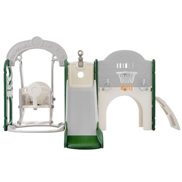 Toddler Slide and Swing Set 8 in 1, Kids Playground Climber Slide Playset with Basketball Hoop  Combination for Babies Indoor & Outdoor