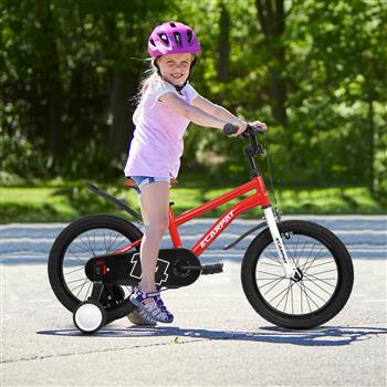 A14114 Kids Bike 14 inch for Boys & Girls with Training Wheels, Freestyle Kids\\' Bicycle with fender.
