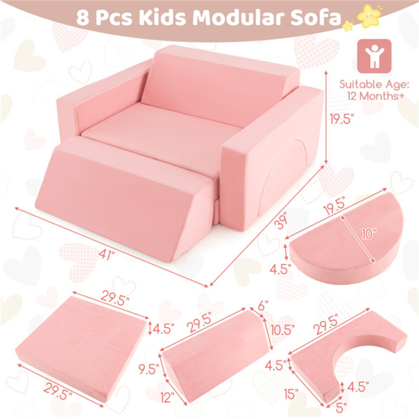 8 Pieces Playroom Sofa 