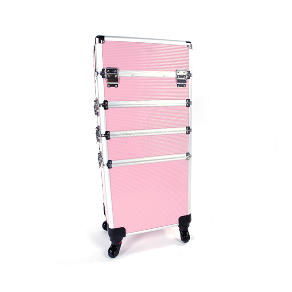 4 in 1 Aluminum Cosmetic Makeup Case Tattoo Box Pink