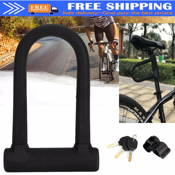 Bike D/U Lock Heavy Duty Bicycle Motorbike Motorcycle Scooter Vehicle Security