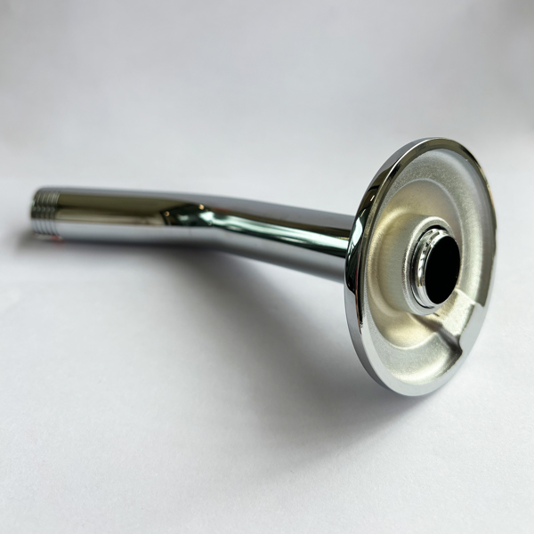 Shower Arm with Flange, 1/2 NPT Tapered Threads, Rain Shower Head Arm, Wall Mount Shower Extension Arm 