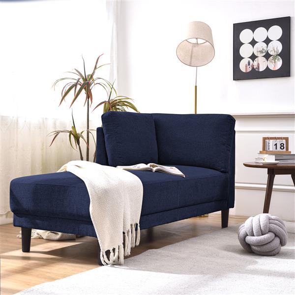 [New+Video]65" Mid-Century Modern Linen Fabric Corner Lounge Chair, Upholstered Indoor Chaise Lounge,Sleeper Sofa,Solid Wood Sofa Bed for Bedroom,Office,Small Living Room & Apartment,3 Colors