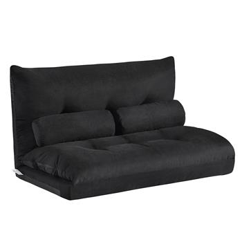 Lazy Sofa Adjustable Folding Futon Sofa Video <b style=\\'color:red\\'>Gaming</b> Sofa with Two Pillows