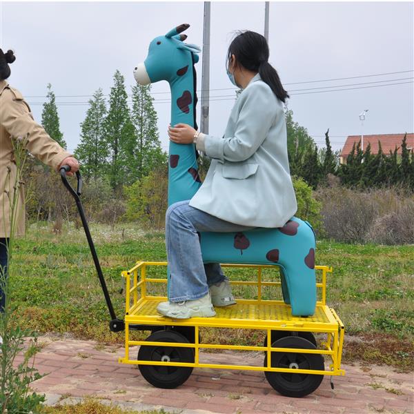 Tools cart Wagon Cart Garden cart trucks make it easier to transport firewood  Yellow