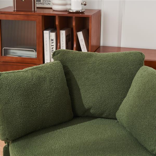 Fabric Swivel And Storage Chair With Back Cushion For Living Room,Green