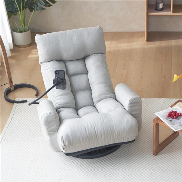 Adjustable head and waist, game chair, lounge chair in the living room, 360 degree rotatable sofa chair,Rotatable seat Leisure Chair deck chair