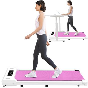 Under Desk Treadmill, Walking Pad, Portable Treadmill with Remote Control LED Display, Walking Jogging Machine for Home Office Use(265 lbs) -Pink