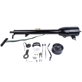 28\\" Black Stainless GM Tilt Steering Column with Key & Adapter R91004BK-28\\"