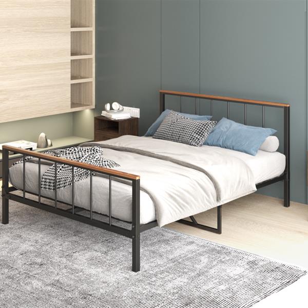 Metal Platform Bed frame with Headboard and Footboard,Sturdy Metal Frame, No Box Spring Needed(Full)