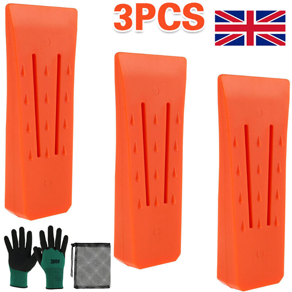 3Pcs Plastic Tree Felling Wedges Logging Cutting Cleaving Chainsaw Wedge Tool