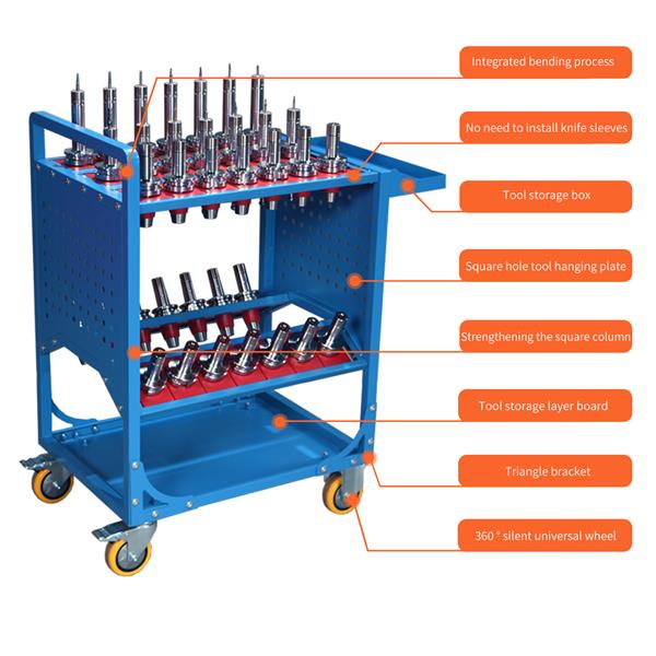 Tool Cart 40 Taper Tool Holder CNC Tool Cart CAT40 tool trolley BT40 Service Carts CNC machine tool service cart (CAT40 35 Capacity)