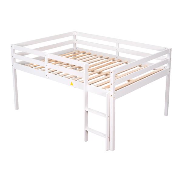 Full Loft Bed,White